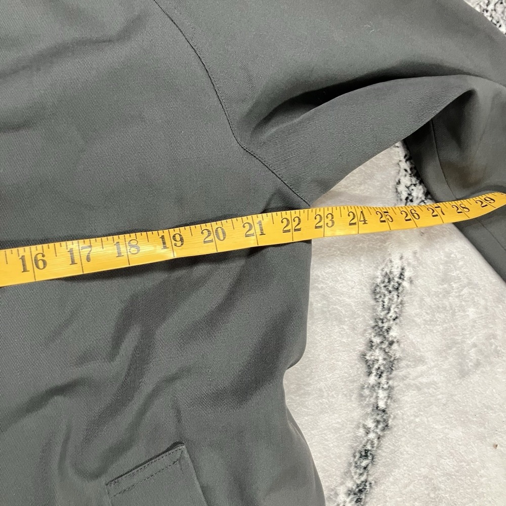 Burberrys London Womens 10 Long Rain Coat Gray Hidden Button Made In England - Picture 4 of 16
